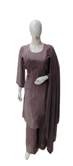 Pure chinon heavy handwork suit set