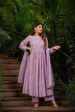 Super pretty Mul cotton Anarkali suit set