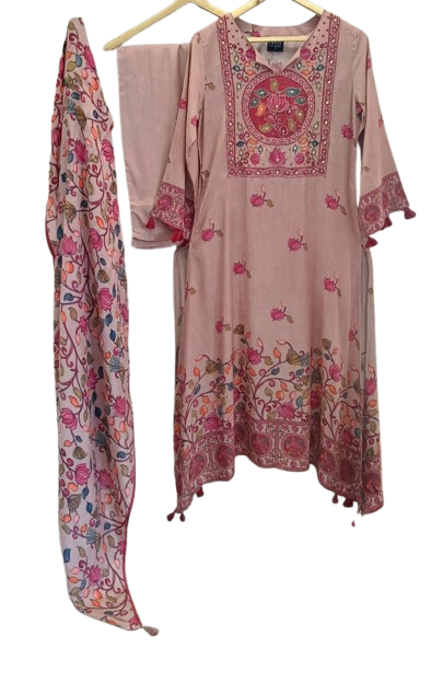 Pure mul silk kalamkari suit set