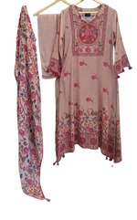 Pure mul silk kalamkari suit set