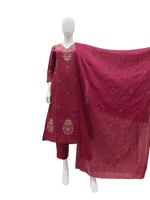 Premium cotton embroidered suit set