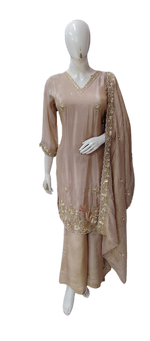 Premium tissue pearl detailing suit set