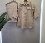 Premium linen co ord set in beige