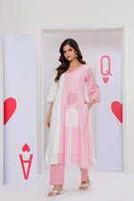 Designer premium cotton lining kurta pant in pink
