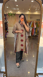 Super soft silk ajrakh kaftan