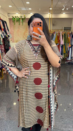 Super soft silk ajrakh kaftan