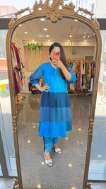 Smart blue chequered co ord set