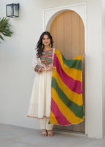 Super soft Mul cotton Anarkali paired with a pretty dupatta