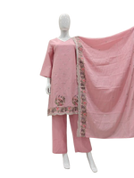 Mul cotton hand weaved suit set