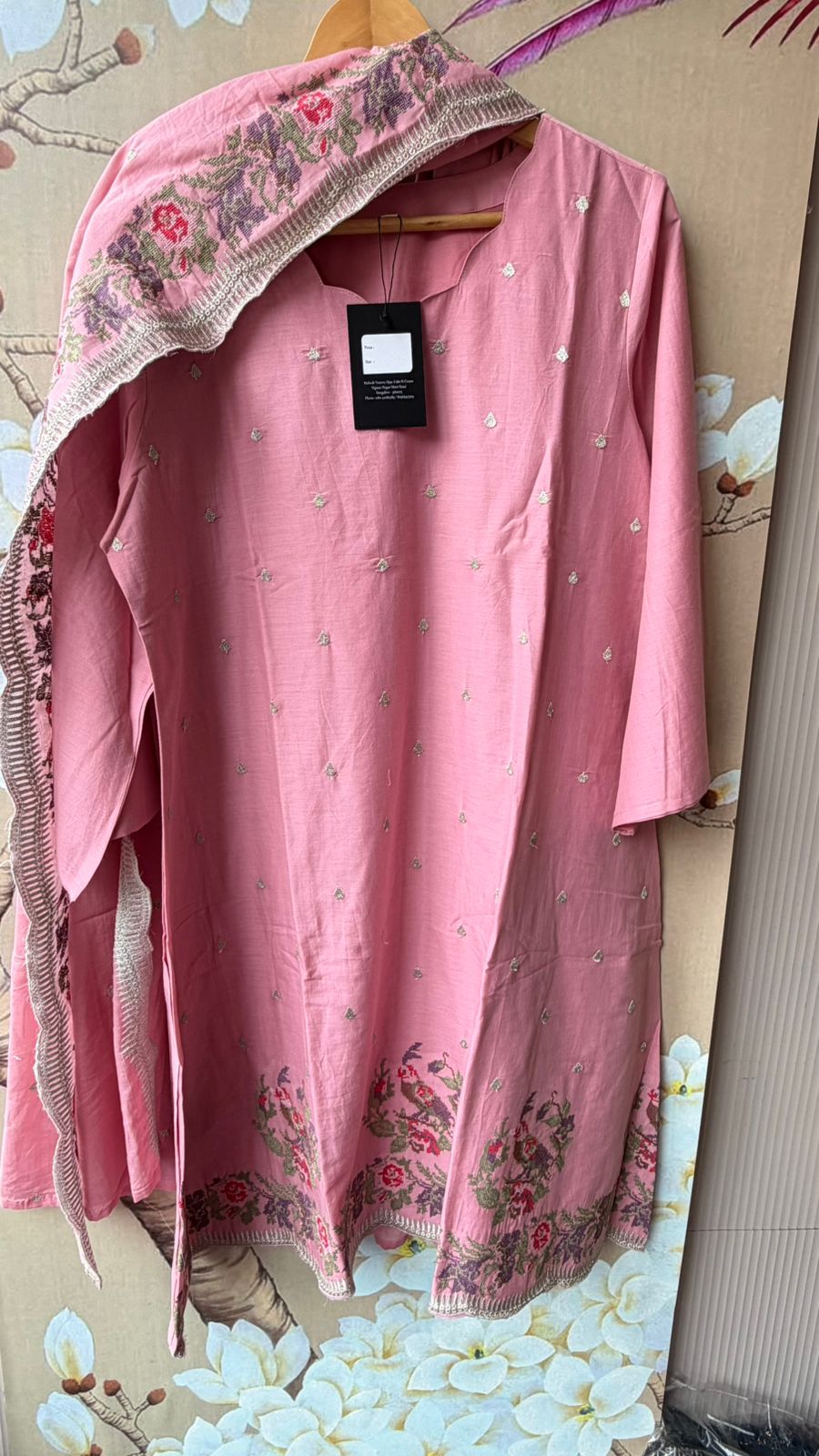 Mul cotton hand weaved suit set