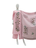 Wow wow pink cotton suit set