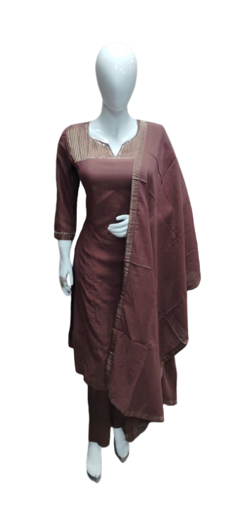 Soft silk tissue panel suit set