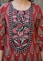 Pretty cotton ajrakh Farsi salwar kurta pant