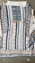 Pretty linen cotton unstiched suit set
