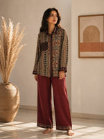 Pure crepe ajrakh crepe co ord