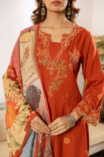 Restocked heavy rayon designer co ord in orange