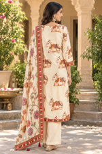 Russian silk with pretty handwork and designer back suit set (slim fit )