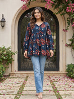 Pretty cotton printed top
