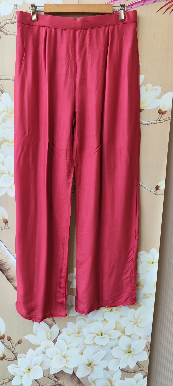 Mul silk digital printed full suit set in pink Full suit