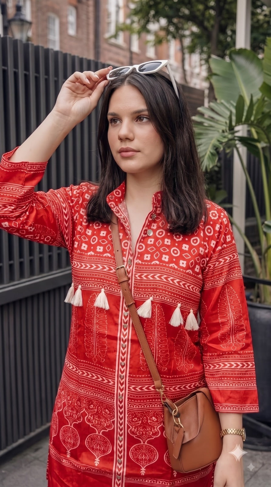 Gaji silk red co ord set