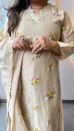 Premium crush tissue embroidered suit set (true to size )