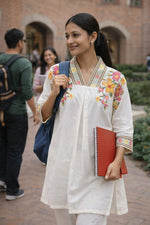 Super soft muslin with cross stitched embroidered designer article