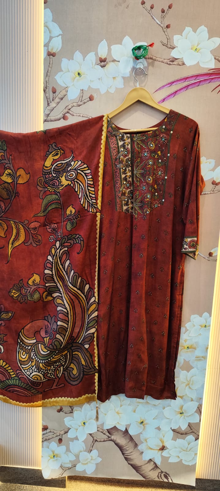 Pure muslin Kalamkari suit set