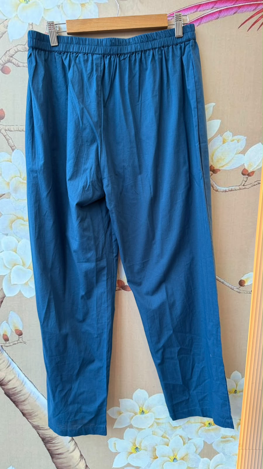 Pure cotton embroidered suit set in blue