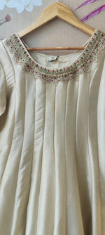 Premium tissue Anarkali with brocade border ( true to size )
