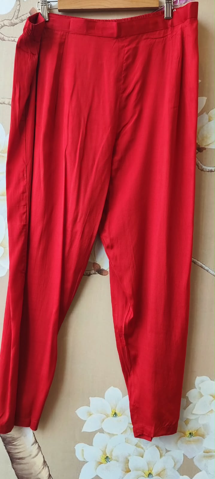 Designer panel brocade Anarkali full suit in red