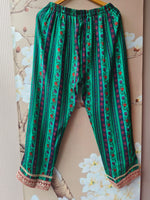 Pure crepe front n back link co ord in green