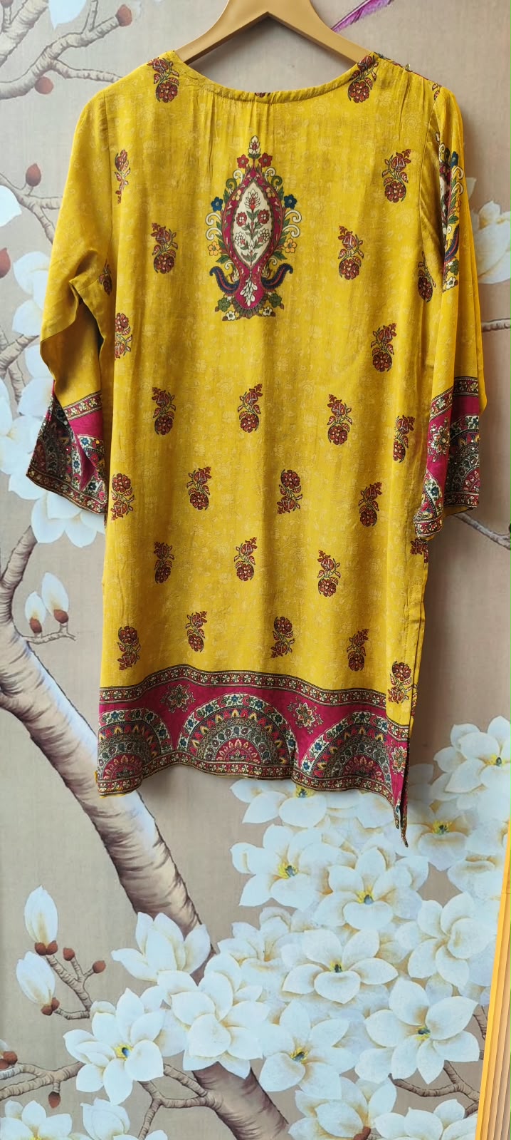 Pretty soft Mul silk digital printed lining full suit set