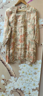 Premium brocade farshi salwar suit set in cream