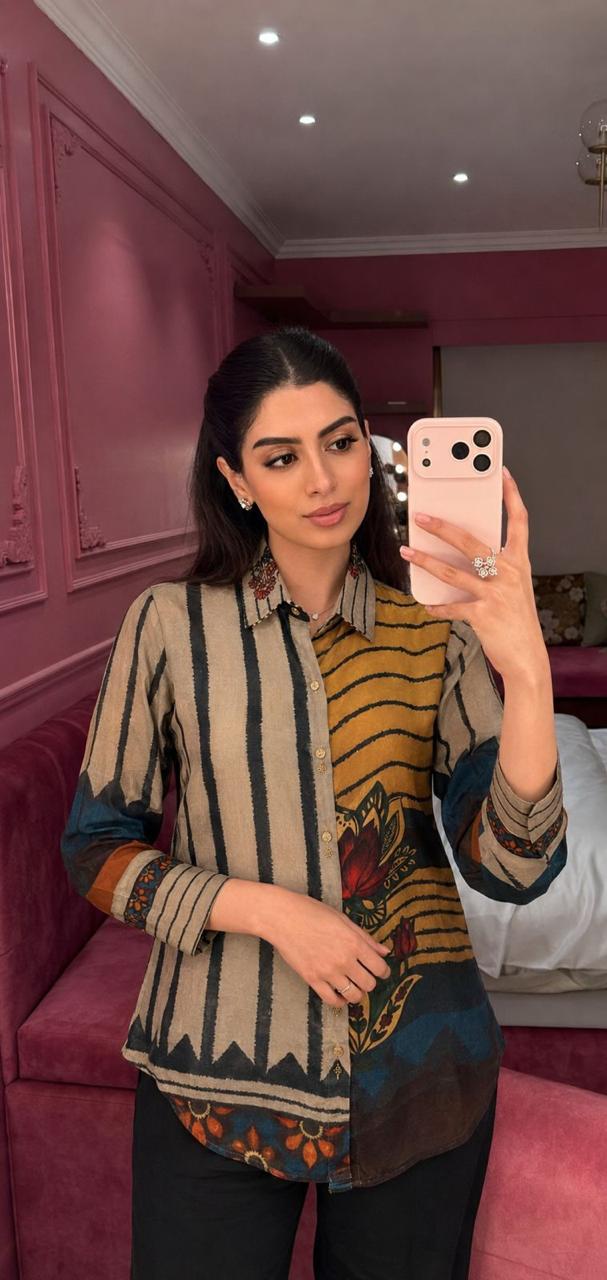 Super pretty Kalamkari co ord set in crepe