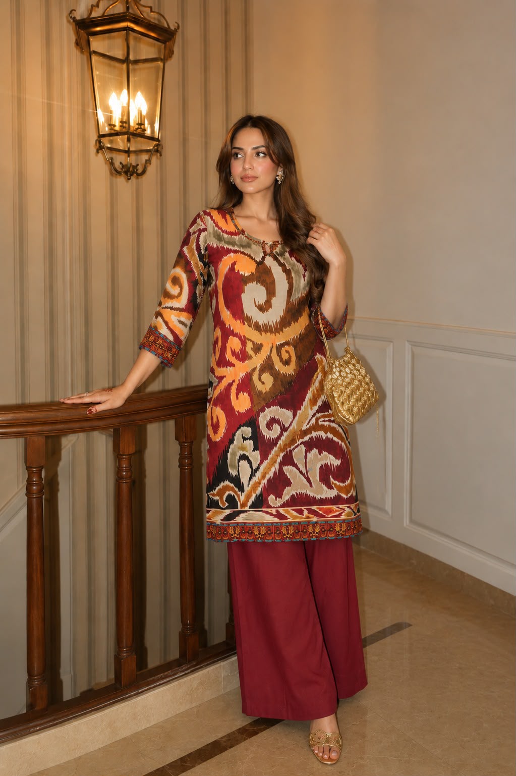 Premium crepe Patola palazzo set
