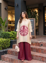 Restocked Russian silk ombré co ord set paired with plazzo pant