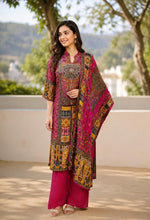 Crepe silk lining suit set in pink in pink
