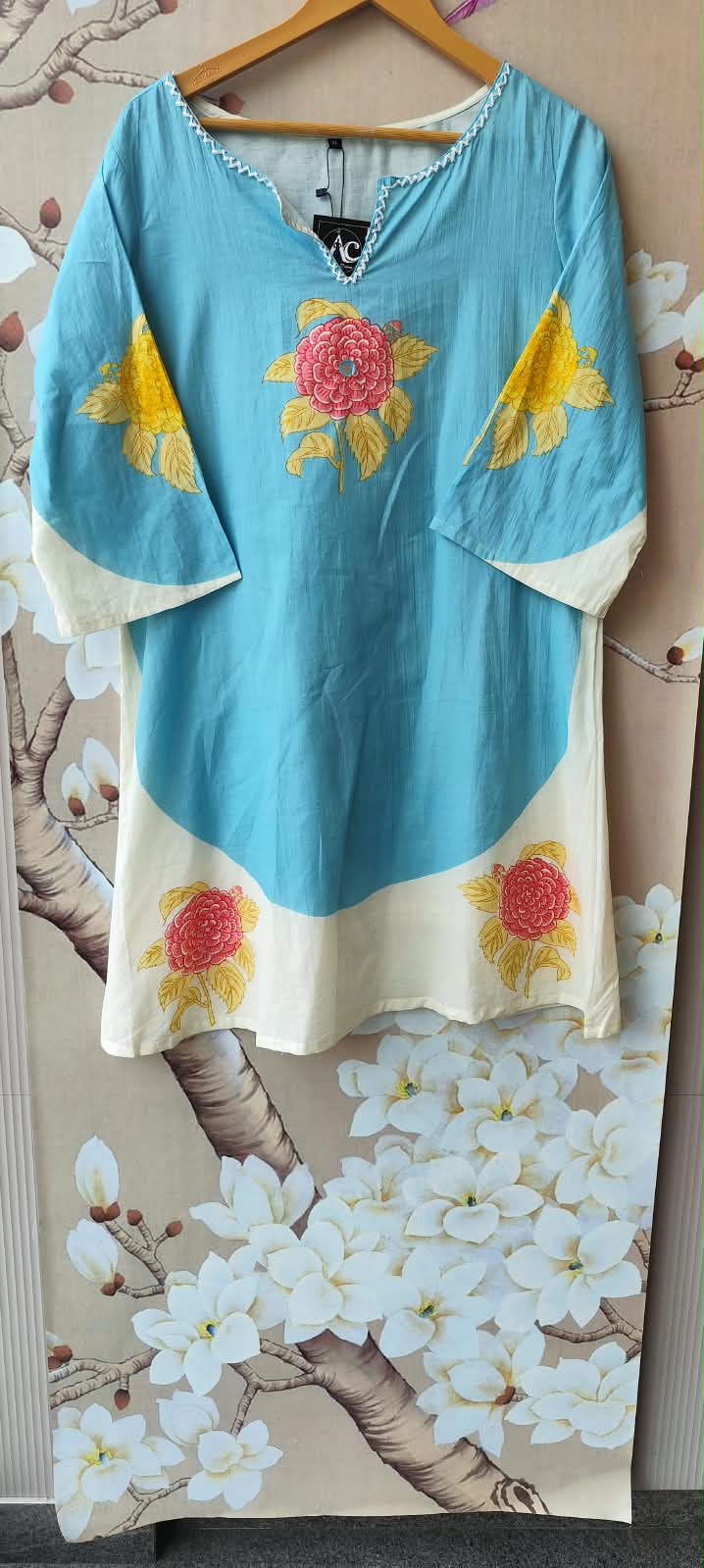 Farshi salwar cotton co ord in blue