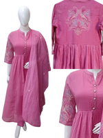 Beautiful Mul cotton embroidered suit set
