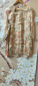 Premium brocade farshi salwar suit set in cream