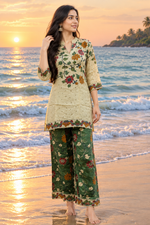 Create a Bollywood same don't change colour give me background one girl sea no dupatta