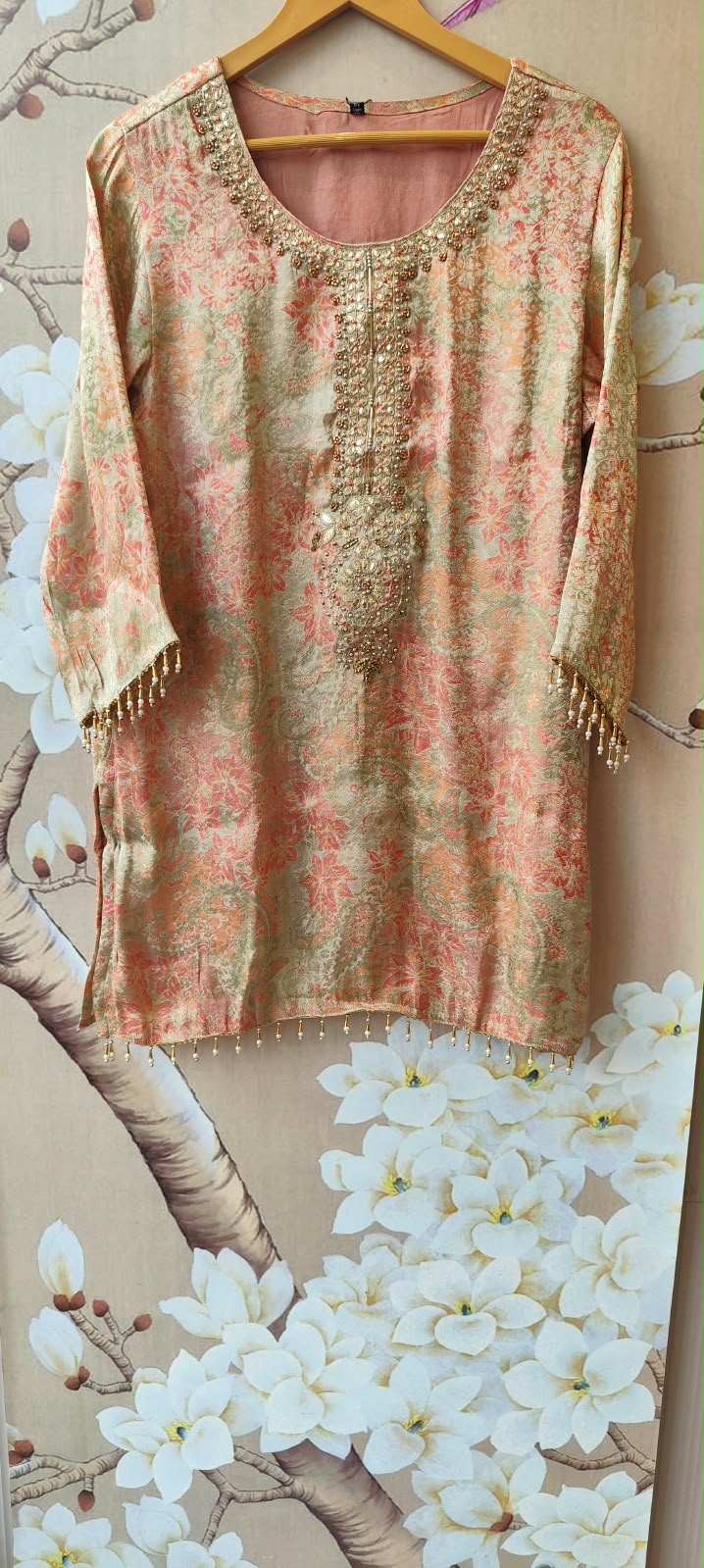 Premium brocade farshi salwar suit set in pink