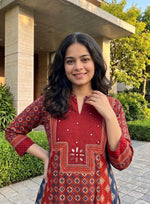 Cotton ajrakh dress