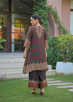 Celebrity inspired pure dola silk designer suit set