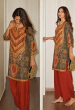 Super gorgeous crepe silk farshi salwar stunner co ord