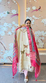 Premium tissue hand work butterfly suit set