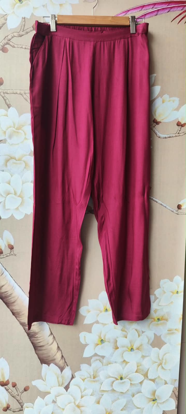 Gorgeous Russian silk gotta handwork on yoke ombré suit set paired with gaji lakri patta dupatta