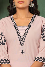 Cotton applique suit set