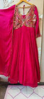 Premium chinon handwork gown with lining