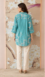 Pure Mul Chanderi embroidered with inner Co ord